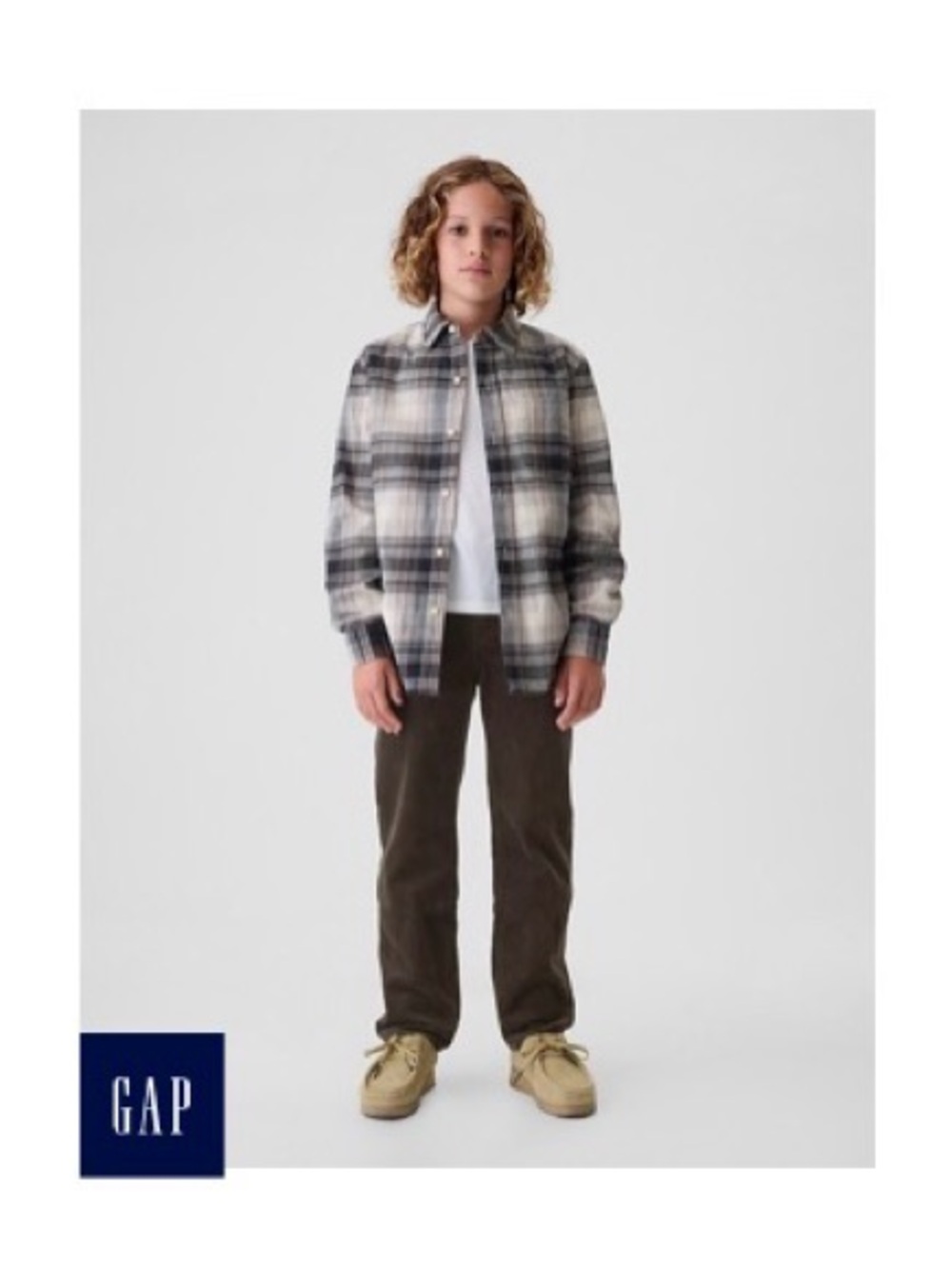 NWT The Gap Kids Corduroy '90s Original Straight Jeans size 18 Slim, Brown